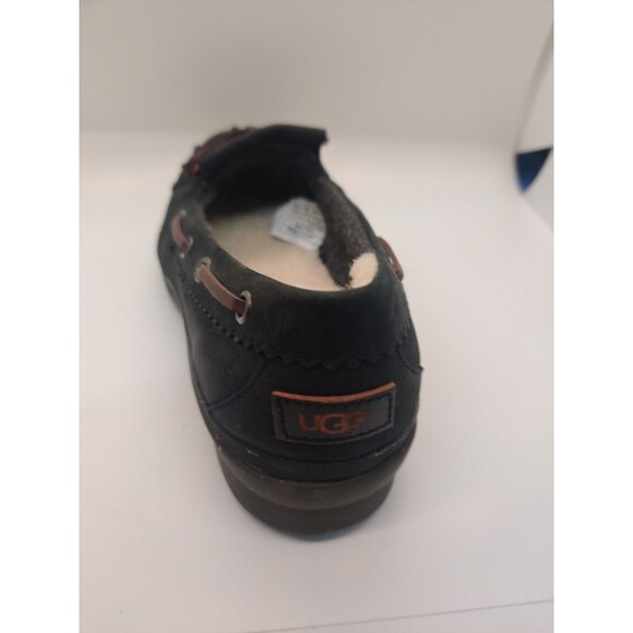 Ugg Australia Womens Sz 7.5 Haylie Oiled Leather Fringe Slipon Duck Shoe Leather - Picture 5 of 14